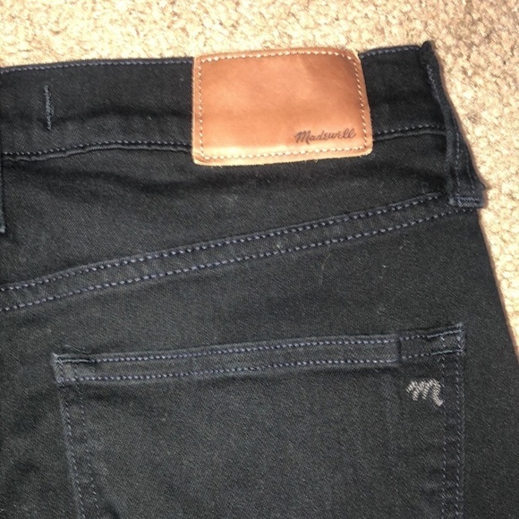 Madewell 9" Skinny Skinny High Riser Jeans Black Frost 26 Tall - Picture 11 of 14